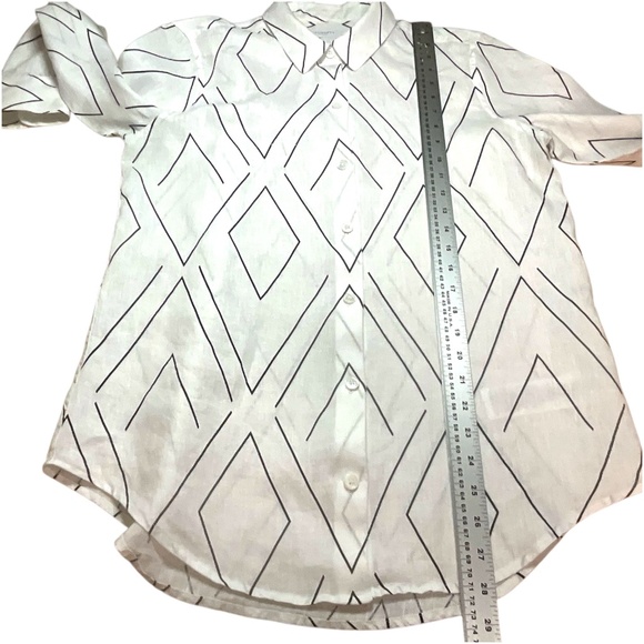 EQUIPMENT FEMME 100% Linen Essential Shirt Long Sleeve Button Front US Sz L - Picture 7 of 11